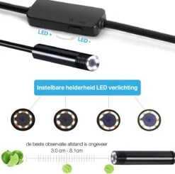 Endoscoop - Inspectiecamera USB - Inspectiegereedschap - 7mm Kop - Flexibele HD - 5M Cabel - Waterproof - 6 LED Verlichting - Voor Android -WerkPro Verkoopwinkel 1200x1190 25