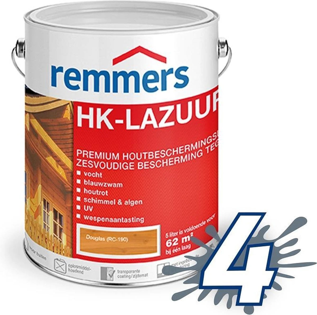 Remmers HK-Lazuur 5 Liter 5 Liter Douglas 4 Remmers HK-Lazuur 5 Liter 5 Liter Douglas - Afbeelding 2