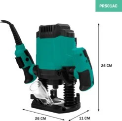 VONROC Bovenfrees 1200W – 6-8mm – Variabel Toerental 16.000 – 30.000 Rpm – Incl. 6-delige Freesset, Malgeleider, Parallelgeleider En Centreerpen -WerkPro Verkoopwinkel 1200x1190 7