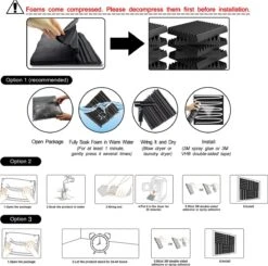 PrimeChoice® - 24stk Akoestische Panelen - Geluidsisolatie - 30x30cm - Akoestisch Schuim - Studio Schuim - Acoustic Foam Panels -WerkPro Verkoopwinkel 1200x1192 33