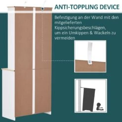 HOMCOM Keukenkast Met Werkblad, Servieskast, Vitrinekast, Glazen Deur, MDF, Wit 835-209V01 18 HOMCOM Keukenkast Met Werkblad, Servieskast, Vitrinekast, Glazen Deur, MDF, Wit 835-209V01 -WerkPro Verkoopwinkel 1200x1193 13