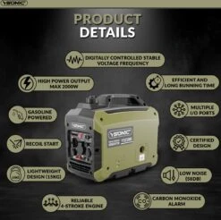 YSONIC YS2300i Inverter Generator - 2KW - 230V - USB - Autolader En Parallel Poort - Fluisterstil 58 DB -Olie En Overload Alarm 13 YSONIC YS2300i Inverter Generator - 2KW - 230V - USB - Autolader En Parallel Poort - Fluisterstil 58 DB -Olie En Overload Alarm -WerkPro Verkoopwinkel 1200x1194 18