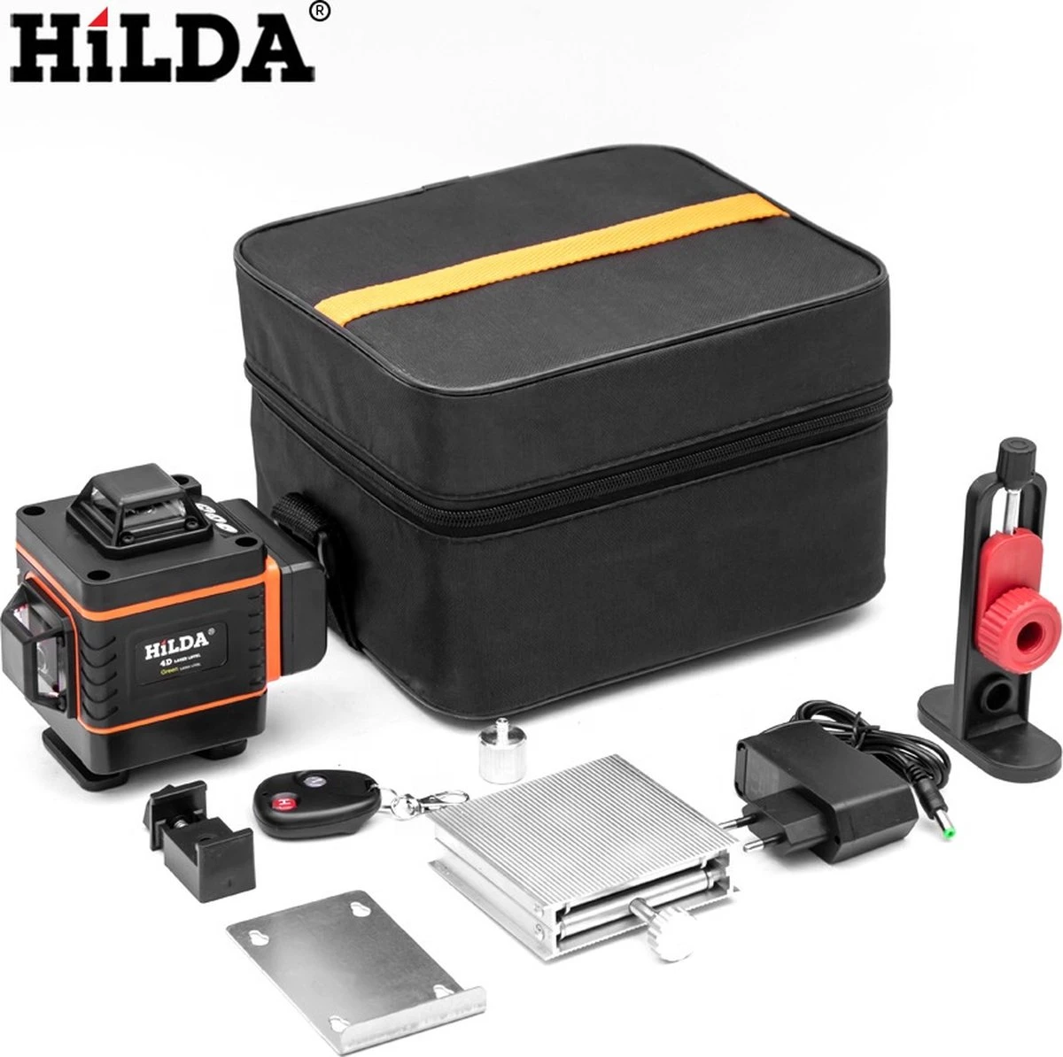 Professionele Hilda 4D Kruislijnlaser 16 Lijnen - Zelf Nivellerende - Afstandsbediening - Bouw Laser - Afstand Meter 6 Professionele Hilda 4D Kruislijnlaser 16 Lijnen - Zelf Nivellerende - Afstandsbediening - Bouw Laser - Afstand Meter - Afbeelding 4