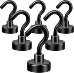 Super Sterke Magnetische Ophanghaakjes - 6 Stuks Inclusief Opbergdoosje Met Bewaardoosje - Sterk Magneetjes