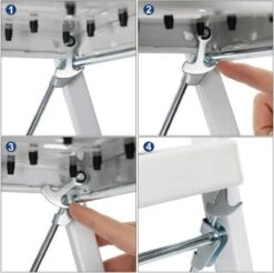 Songmics Nancy's Huishoudtrap - Huishoudladder Met 3 Treden - Inklapbaar - 150KG Draagvermogen -WerkPro Verkoopwinkel 1200x1196 24