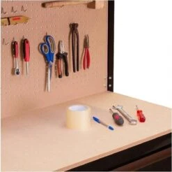 Merkloos Werkbank/werktafel - Metaal / MDF - Incl. Ophangwand & Lade -WerkPro Verkoopwinkel 1200x1197 39