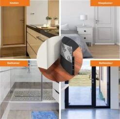 Simple Fix Tochtstrip - 100cm X 5cm - Tochtstrips Voor Deuren - Tochtstopper - Tochtrol - Tochtband - Tochthond - Zelfklevend En Isolerend - Zwart -WerkPro Verkoopwinkel 1200x1197 48