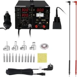 Uten 853D 3in1 Soldeerstation Digitaal Set - 760 Watt - Led Display - Soldeerstation Heteluchtpistool - Mit Verwisselbare Luchtuitlaten 4 Stukken - Soldeerbout Elektrisch - 200-480°c - Voor Smd Componenten -WerkPro Verkoopwinkel 1200x1197 7