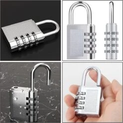 Igoods 4 Cijferig Kofferslot - Reisslot - Reis Cijferslot - Cijferhangslot - Hangslot - Bagageslot - Luggace Lock - 80 Mm - Zilver -WerkPro Verkoopwinkel 1200x1198 37