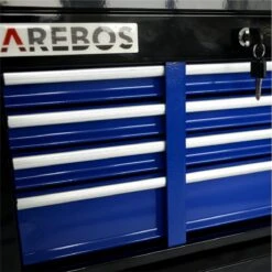 AREBOS - Werkplaatskar - Gereedschapskast - Gereedschapskist - 9 Vakken -WerkPro Verkoopwinkel 1200x1198 60