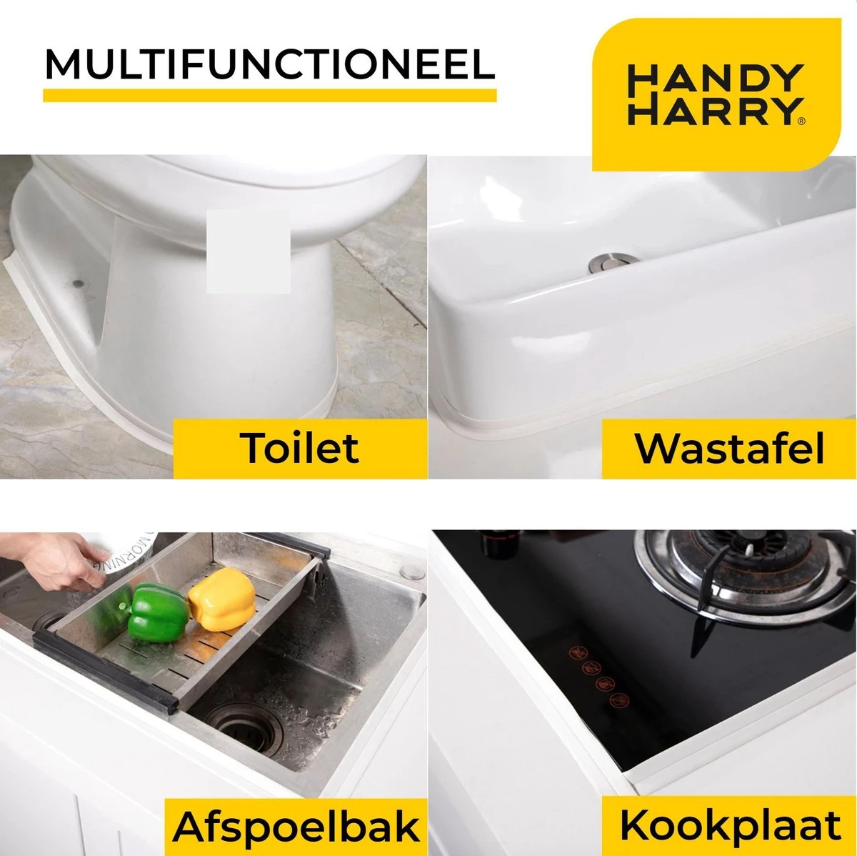 HANDY HARRY® Afdichtstrip 3.2m X 38mm - Kitstrip - Sanitairstrip - Wit 9 HANDY HARRY® Afdichtstrip 3.2m X 38mm - Kitstrip - Sanitairstrip - Wit - Afbeelding 7