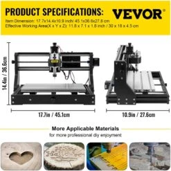 Vevor® Cnc 3018 Pro Laser Graveermachine - Graveer Machine - Laser Cutter - Graveerset - Laser Engraver - Laser Snijmachine - Laser Snijden -WerkPro Verkoopwinkel 1200x1199 3