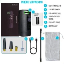 Westhome Luchtcompressor Bandenpomp - Elektrische Fietspomp- 5-in-1 - Zwart 26 Westhome Luchtcompressor Bandenpomp - Elektrische Fietspomp- 5-in-1 - Zwart -WerkPro Verkoopwinkel 1200x1200 10