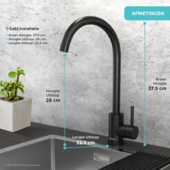 LOMAZOO Keukenkraan Zwart - Kraan Keuken - Zwarte Keukenkraan Titan 16 LOMAZOO Keukenkraan Zwart - Kraan Keuken - Zwarte Keukenkraan Titan -WerkPro Verkoopwinkel 1200x1200 1034