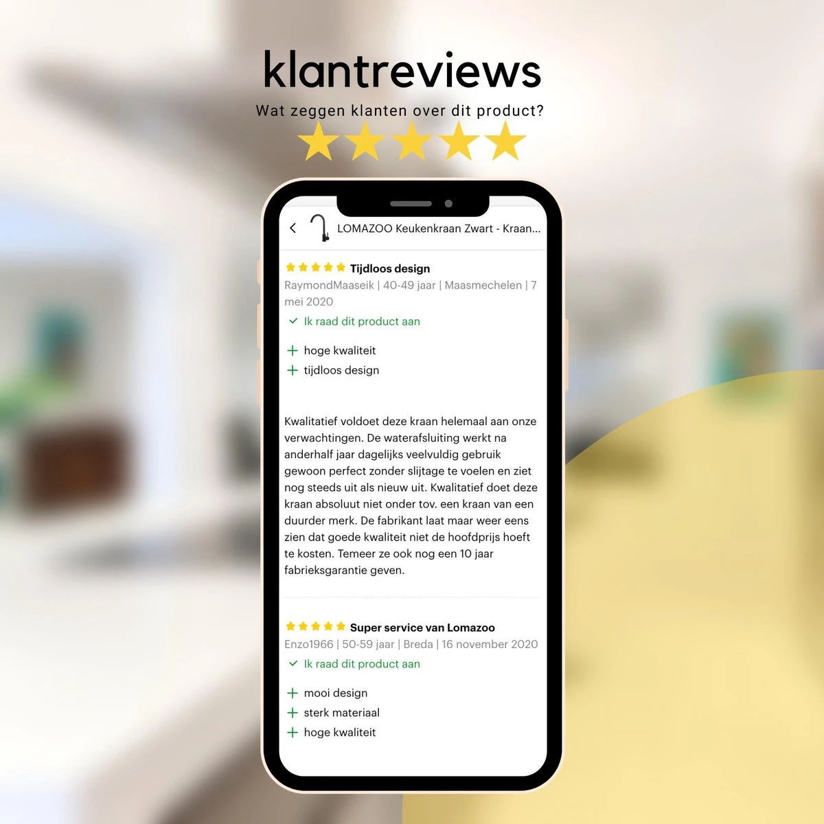 LOMAZOO Keukenkraan Zwart - Kraan Keuken - Zwarte Keukenkraan Titan 14 LOMAZOO Keukenkraan Zwart - Kraan Keuken - Zwarte Keukenkraan Titan - Afbeelding 12