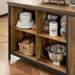 Mara Keukeneiland - Keukenkast - Keuken Werktafel - Opbergkast - Dressoir - Kast Met 2 Deuren - 4 Kubusvakken - MDF - Bruin - 70 X 60 X 89 Cm -WerkPro Verkoopwinkel 1200x1200 1050