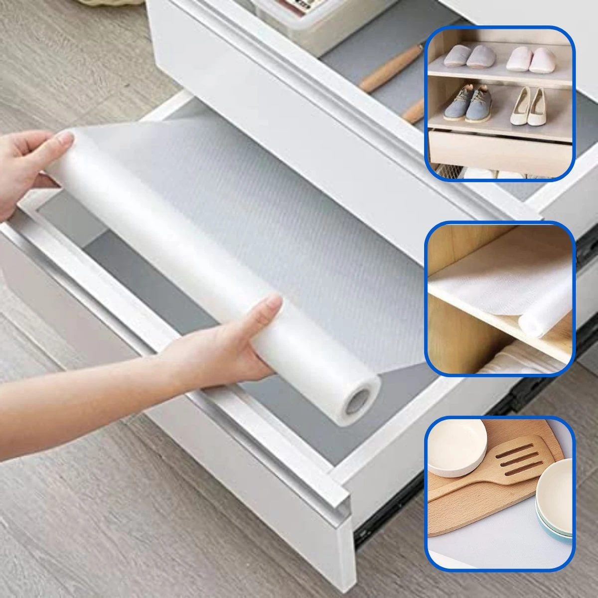 Buxibo - Transparante Antislip Mat - Universele Anti-Slip Mat Met Stevige Grip – Keukenlade Beschermer - Mat Voor Bescherming - Speciaal Voor In Lades En Kastjes - Op Rol - Waterdicht - Transparant 14 Buxibo - Transparante Antislip Mat - Universele Anti-Slip Mat Met Stevige Grip – Keukenlade Beschermer - Mat Voor Bescherming - Speciaal Voor In Lades En Kastjes - Op Rol - Waterdicht - Transparant - Afbeelding 12