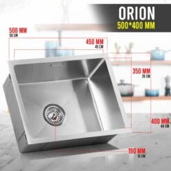 LOMAZOO Spoelbak Keuken Orion 50/40 – Spoelbakken Keuken – Wasbak Keuken - RVS -WerkPro Verkoopwinkel 1200x1200 1093