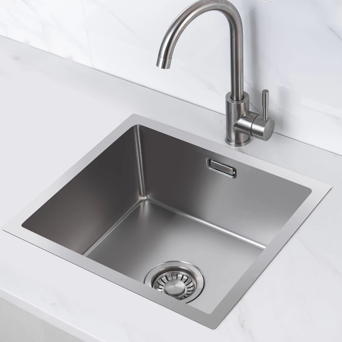 LOMAZOO Spoelbak Keuken Oberon 45/40 – Spoelbakken Keuken – Wasbak Keuken - RVS 11 LOMAZOO Spoelbak Keuken Oberon 45/40 – Spoelbakken Keuken – Wasbak Keuken - RVS - Afbeelding 9