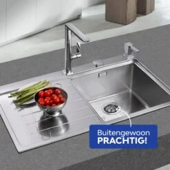 Merkloos Afvoerplug RVS Voor Spoelbak Keuken - Gootsteenstop Voor Afvoer Wasbak - Afvoerstopper Korfplug Zeef - 80mm -WerkPro Verkoopwinkel 1200x1200 1119