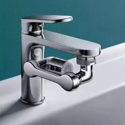 Merkloos Kraan Verlengstuk Waterbesparend 1080 Graden Draaibaar - Kraankop - Opzetstuk - Sproeikop - Universeel - Keuken - Badkamer - Douche - Zwenkbaar - Roterend - Afwassen - Flexibel - Verloopstuk - Verlenger - Opzet - Sproeier -WerkPro Verkoopwinkel 1200x1200 1124