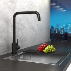 LOMAZOO Thyone Keukenkraan Zwart - Zwarte Kraan - Zwarte Keukenkraan - Mengkraan Keuken - Kraan Keuken -WerkPro Verkoopwinkel 1200x1200 1145