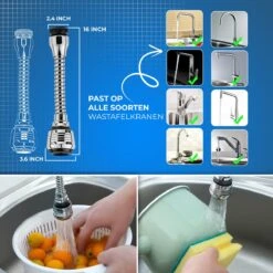 Ease Store Roterende Kraanslang - Kraan Opzetstuk - 360 Graden - Verlengstuk - Waterbesparende - Kraanfilter - Keukenkraan -WerkPro Verkoopwinkel 1200x1200 1158