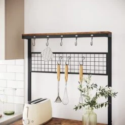 IN.HOMEXL Planet - Keukentrolley - Keukenkast - Keukenrek Staand - Industrieel - Bruin - Zwart - 84 X 40 X 170 Cm -WerkPro Verkoopwinkel 1200x1200 1172