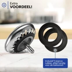 Merkloos Afvoerplug RVS Voor Spoelbak Keuken - 78mm - Gootsteenstop Voor Afvoer Wasbak - Afvoerstopper Korfplug Zeef -WerkPro Verkoopwinkel 1200x1200 1185