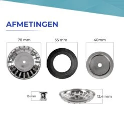 Merkloos Afvoerplug RVS Voor Spoelbak Keuken - 78mm - Gootsteenstop Voor Afvoer Wasbak - Afvoerstopper Korfplug Zeef -WerkPro Verkoopwinkel 1200x1200 1189