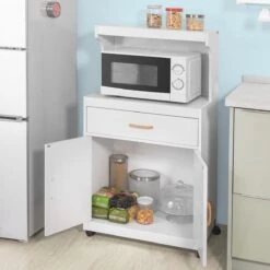 Simpletrade Keukentrolley - Keukenkast - Magnetron - Multifunctioneel - 62x119x40 Cm -WerkPro Verkoopwinkel 1200x1200 1202