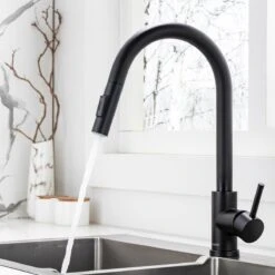 LOMAZOO Keukenkraan Met Uittrekbare Uitloop Zwart - Keukenkraan Zwart [TURAIS] -WerkPro Verkoopwinkel 1200x1200 1233