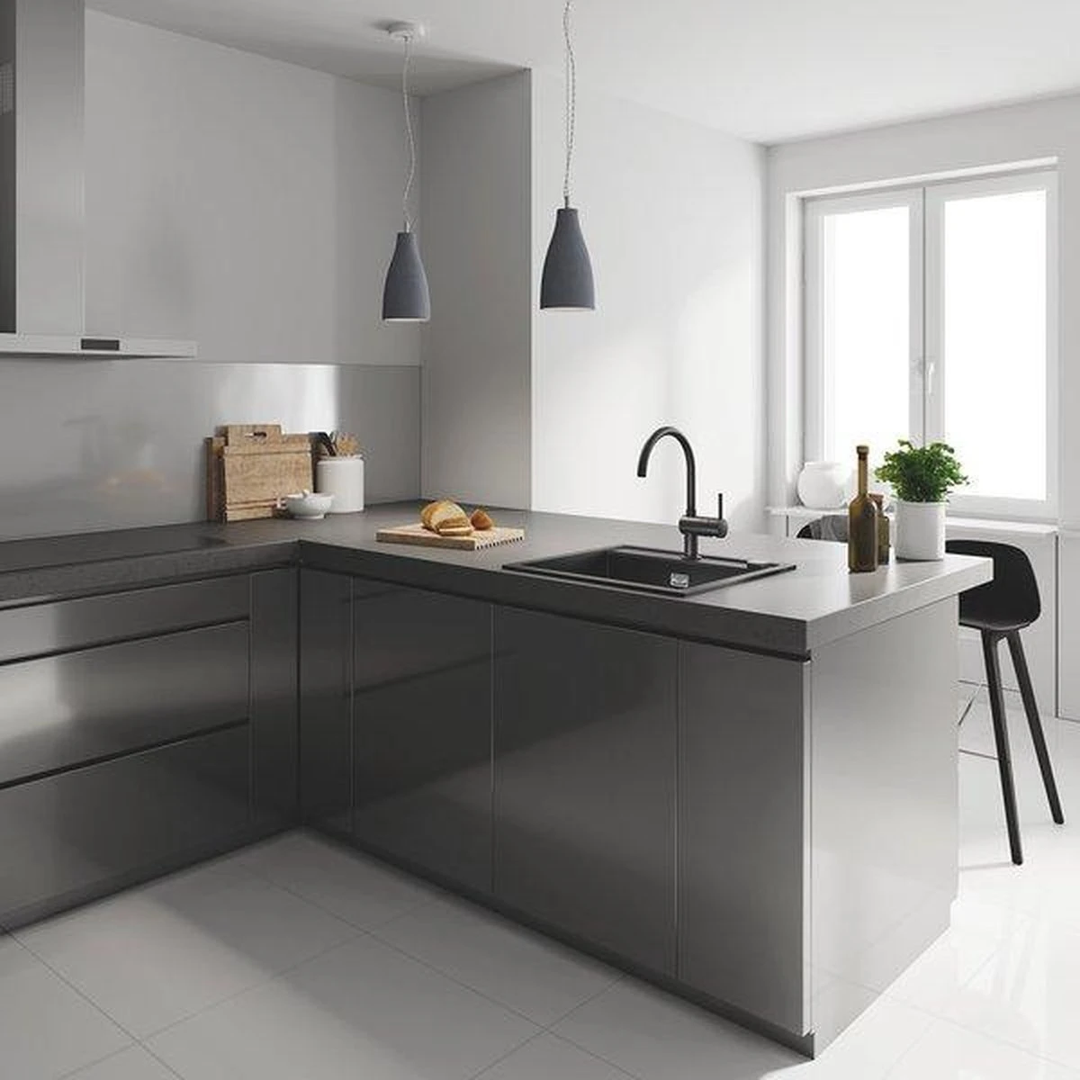 GROHE Minta Keukenkraan Mat Zwart - C-uitloop - Draaibaar - 32917KS0 17 GROHE Minta Keukenkraan Mat Zwart - C-uitloop - Draaibaar - 32917KS0 - Afbeelding 15