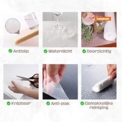 4x Antislipmat Transparant 150x50 Cm - Keukenlade Beschermer - Mat Voor Bescherming - Antislip Kast - Anti Slip Mat - Lade Bescherming - Badkamer -WerkPro Verkoopwinkel 1200x1200 1301