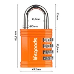 LifeGoods Hangslot - Cijferslot - 4-Cijfers - Weerbestendig - Oranje -WerkPro Verkoopwinkel 1200x1200 1335