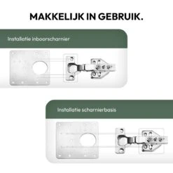 STACK Scharnier Reparatie Plaat | 90x80 Mm - 2 Stuks - Inclusief 12 Schroeven - RVS - Reparatieplaat - Scharnier Reparatie Plaat / Platen / Plaatje / Set - Scharnier Plaat - Keukenkastje - Kast -WerkPro Verkoopwinkel 1200x1200 1404