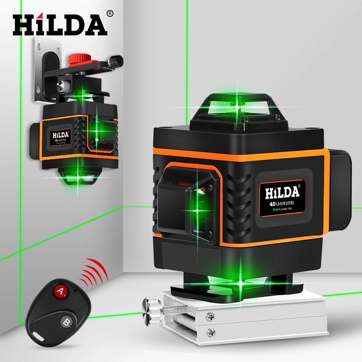 Professionele Hilda 4D Kruislijnlaser 16 Lijnen - Zelf Nivellerende - Afstandsbediening - Bouw Laser - Afstand Meter 8 Professionele Hilda 4D Kruislijnlaser 16 Lijnen - Zelf Nivellerende - Afstandsbediening - Bouw Laser - Afstand Meter - Afbeelding 6