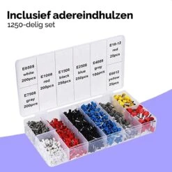 Dayshake Adereindhulstang - Inclusief 1250 Adereindhulzen - 0.25mm² - 10mm² - Vierkante Persing - Krimptang - Kabelschoentang 9 Dayshake Adereindhulstang - Inclusief 1250 Adereindhulzen - 0.25mm² - 10mm² - Vierkante Persing - Krimptang - Kabelschoentang -WerkPro Verkoopwinkel 1200x1200 1502