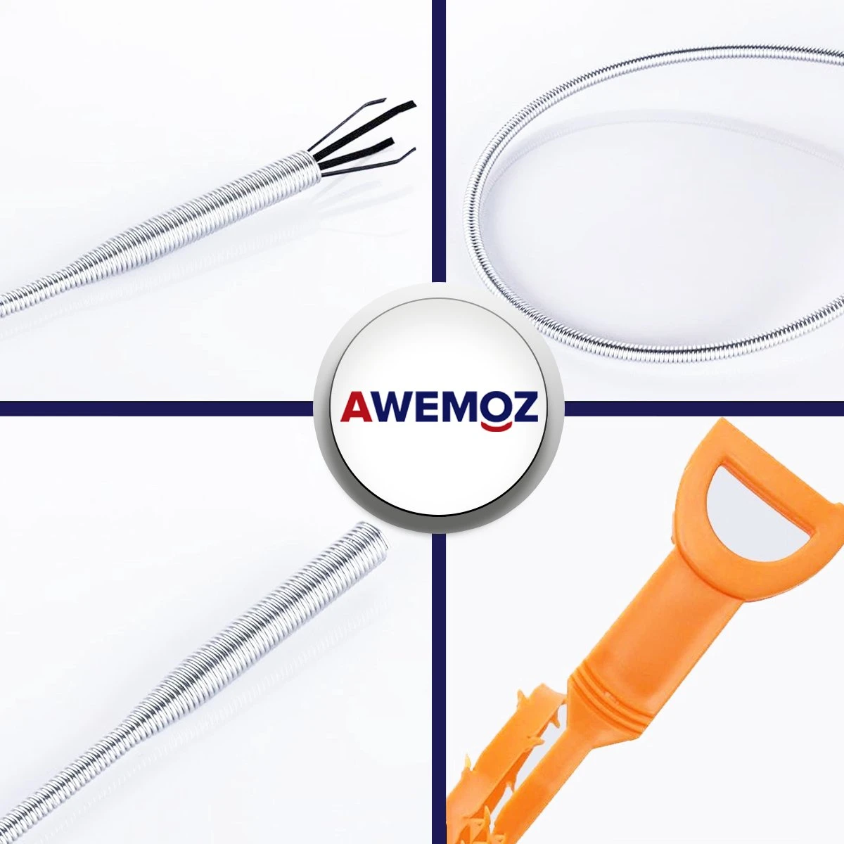 AWEMOZ Ontstoppingsveer RVS 60 Cm + Rager - Gootsteenontstopper Set - WC Ontstopper - Afvoer Verstopt - Rioolveer 8 AWEMOZ Ontstoppingsveer RVS 60 Cm + Rager - Gootsteenontstopper Set - WC Ontstopper - Afvoer Verstopt - Rioolveer - Afbeelding 6