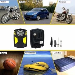 Olvy Elektrische Bandenpomp - Luchtcompressor 12V - Compressor Bandenpomp - Fiets/Auto/Motor/Bal/Luchtbed - Met 4 Opzet Stukken -WerkPro Verkoopwinkel 1200x1200 156