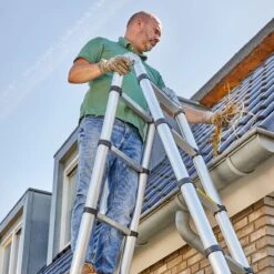 ALDORR Home Telescopische Vouwladder 6,20 Meter - Met Stabilisatievoet En Soft Closing - Aluminium -WerkPro Verkoopwinkel 1200x1200 1627