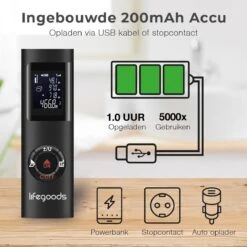 LifeGoods Laser Afstandsmeter - 40M - USB Oplaadbaar Incl. Kabel - Zwart 16 LifeGoods Laser Afstandsmeter - 40M - USB Oplaadbaar Incl. Kabel - Zwart -WerkPro Verkoopwinkel 1200x1200 1640
