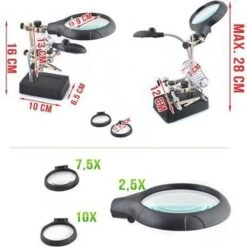 Merkloos Derde Hand Met LED Vergrootglas - Helping / Helpende 3e Soldeer Hand Soldeerhulp -WerkPro Verkoopwinkel 1200x1200 174