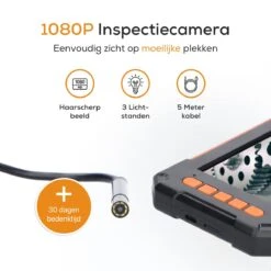 Relave Inspectiecamera Met Scherm 5M - Endoscoop - 1080P HD - 4.3 Inch LCD Scherm - IP67 Waterdicht - LED Verlichting - Inspectie Camera -WerkPro Verkoopwinkel 1200x1200 1794