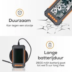 Relave Inspectiecamera Met Scherm 5M - Endoscoop - 1080P HD - 4.3 Inch LCD Scherm - IP67 Waterdicht - LED Verlichting - Inspectie Camera -WerkPro Verkoopwinkel 1200x1200 1799