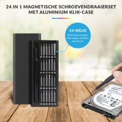 Professionele Precisie Schroevendraaierset 24-Delig Magnetisch - Gereedschap Voor Laptop / Camera / Smartphone / IPhone / Tablet / Macbook / Brillen / Horloges / Uurwerk -WerkPro Verkoopwinkel 1200x1200 1804