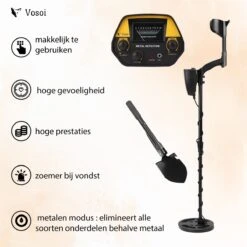 Vosoi - Hoogwaardige Metaal Detector - Inclusief Koptelefoon En Schep + Opberghoes - Nauwkeurige Pinpointer Optie - Verstelbare Hoogte - Waterdichte Zoekspoel - Geschikt Voor Kinderen En Volwassenen -WerkPro Verkoopwinkel 1200x1200 1817