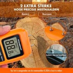 DynaBright Vochtmeter - Incl. Batterij - Digitale Hygrometer - Hout - Muur - Haardhout - Vochtigheid - Verlicht LCD Scherm -WerkPro Verkoopwinkel 1200x1200 1818