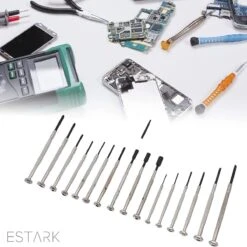 Mini Schroevendraaier Set - Kruiskop / Platte Kop - Precisie Juweliers Schroevendraaier Set - Kleine Horloge Schroevendraaier - Plat Kruis - 16-DELIG -WerkPro Verkoopwinkel 1200x1200 1863