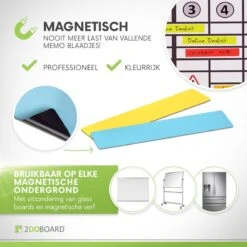2DOBOARD Herschrijfbare Balk Whiteboard Magneten - 15 X 2,5 Cm - 25 Stuks - Mix: 5 Kleuren - Planbord Kind - Weekplanner Kind -WerkPro Verkoopwinkel 1200x1200 1922